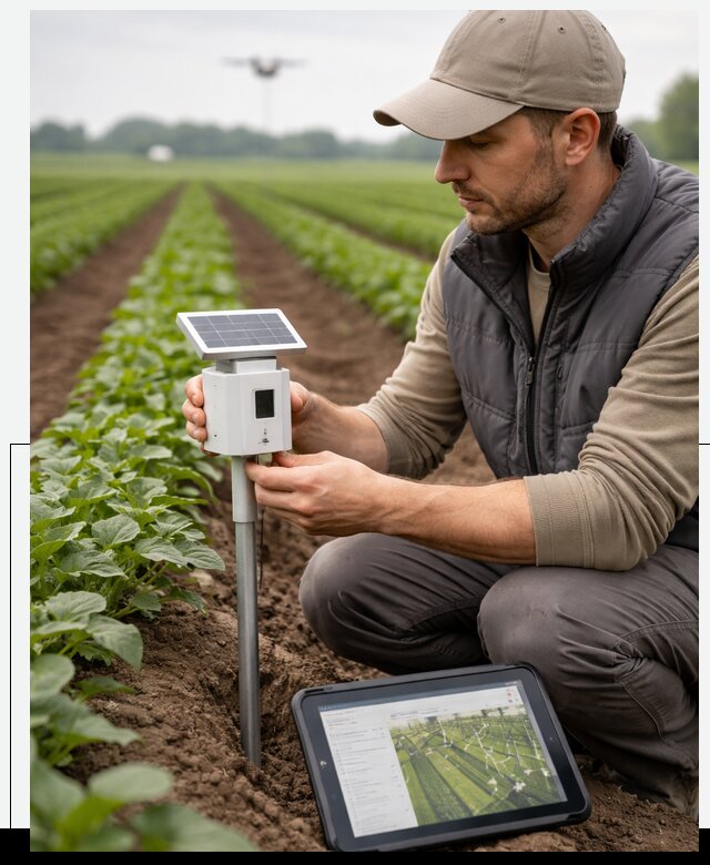 IoT мониторинг сельскохозяйственных полей и контроля в Мегионе